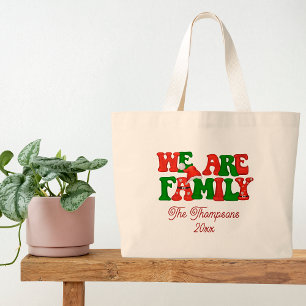 Grand Tote Bag Nous sommes la famille personnalisée correspondant