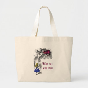Grand Tote Bag Nous sommes tous fous ici