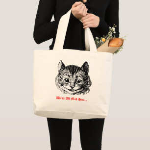 Grand Tote Bag Nous sommes tous fous ici - Le Pays des Merveilles