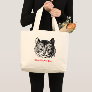 Grand Tote Bag Nous sommes tous fous ici - Le Pays des Merveilles