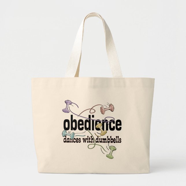 Grand Tote Bag Obéissance : Danses avec des haltères (Devant)