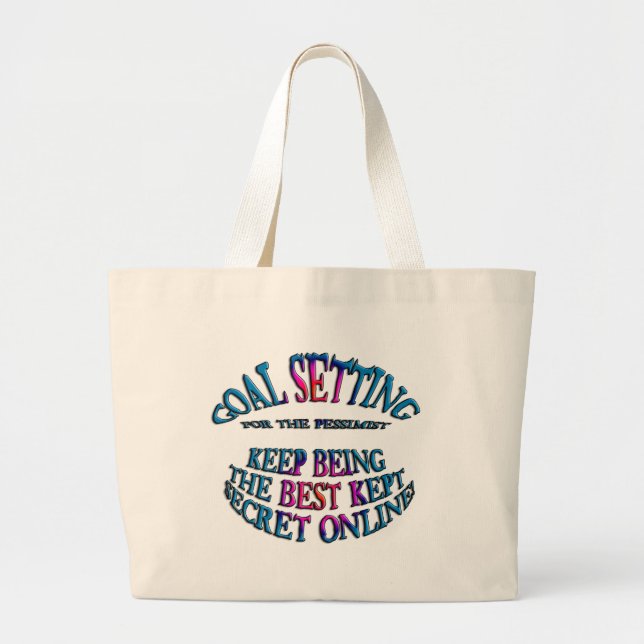 Grand Tote Bag Objectif : Meilleur secret gardé en ligne (Devant)