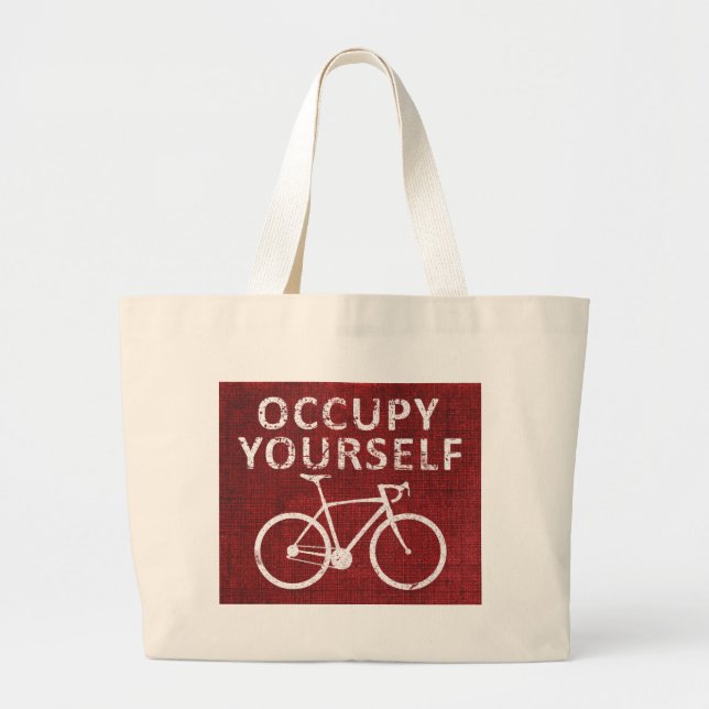 Grand Tote Bag Occupe-toi de toi (Devant)