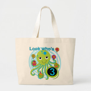 Grand Tote Bag Octopus 3e anniversaire T-shirts et cadeaux