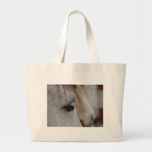 Grand Tote Bag Oeil de Cheval gris
