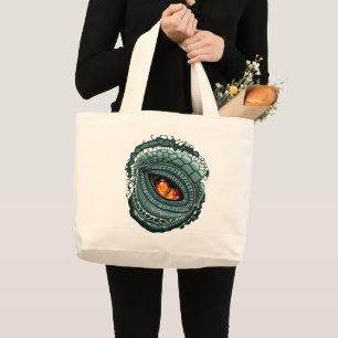 Grand Tote Bag Œil de prédateur reptile primal