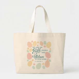 Grand Tote Bag Oeufs de Pâques d'Alleluia