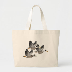 Grand Tote Bag Oies à tête barrée en vol