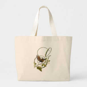 Grand Tote Bag Oiseau chanteur G initial
