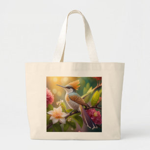 Grand Tote Bag Oiseau de miel doré Imaginaire