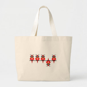 Grand Tote Bag oiseaux drôles