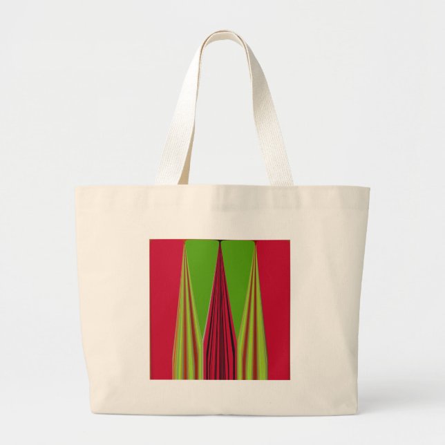 GRAND TOTE BAG OR ROUGE VERT (Devant)