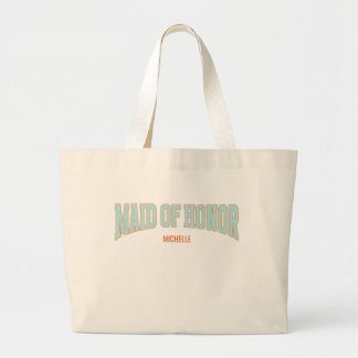 Grand Tote Bag Orange + Sarcelle Faux Paillettes Varsity DEMOISEL