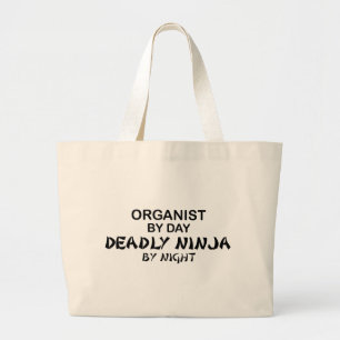 Grand Tote Bag Organiste Ninja mortel par nuit