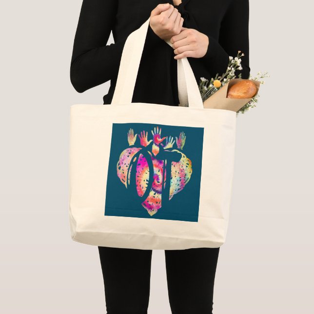 Grand Tote Bag OT cardiothérapie ergothérapie ergothérapie (Devant (produit))