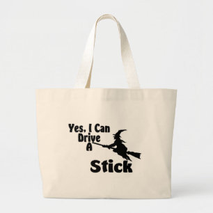 Grand Tote Bag Oui, je peux conduire un bâton