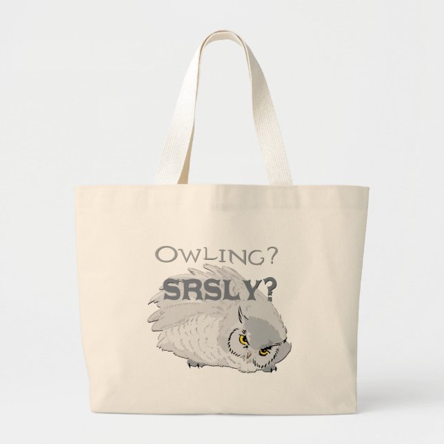 Grand Tote Bag Owling Sérieusement (Devant)