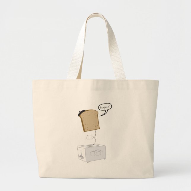 Grand Tote Bag Pain grillé français Fourre-tout (Devant)
