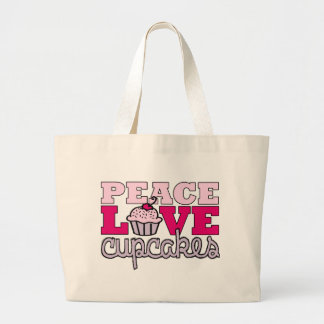 Grand Tote Bag Paix, amour et petits gâteaux !