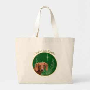 Grand Tote Bag Paix sur Terre Teckel