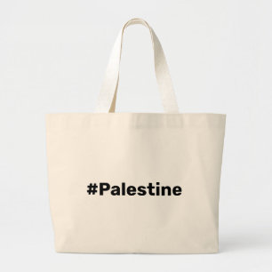 Grand Tote Bag #Palestine simple texte de base soutenant Gaza