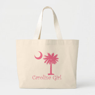 Grand Tote Bag Palmetto rose de fille de la Caroline