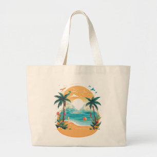Grand Tote Bag Palmier de Sun Beach
