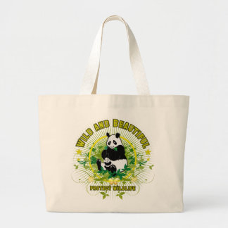 Grand Tote Bag Panda sauvage et beau