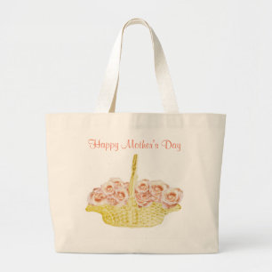 Grand Tote Bag Panier de Rose