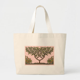 Grand Tote Bag Papier peint frise d'arbre de William Morris