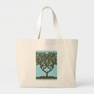 Grand Tote Bag Papier peint frise d'arbre de William Morris