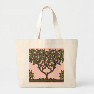 Grand Tote Bag Papier peint frise d'arbre de William Morris