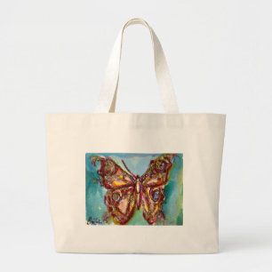 GRAND TOTE BAG PAPILLON EN PAILLETTES D'OR