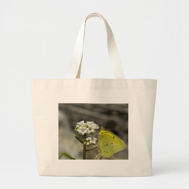 Grand Tote Bag Papillon jaune (Devant)