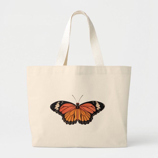 Grand Tote Bag Papillon monarque (Devant)