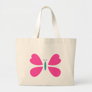 Grand Tote Bag Papillon rose