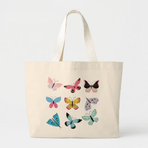 Grand Tote Bag Papillons printaniers