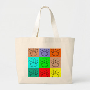 Grand Tote Bag Paquets De Chiots Mignons En Carré