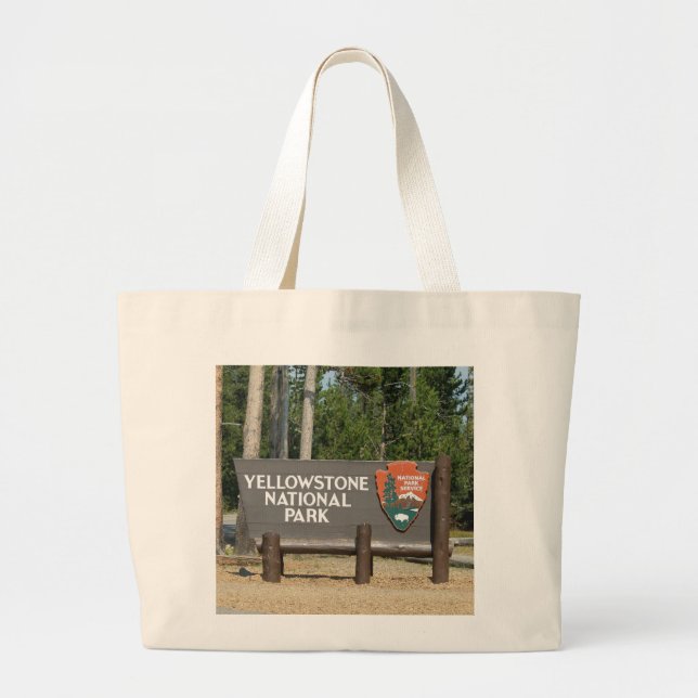 Grand Tote Bag Parc national de Yellowstone, panneau, Wyoming, Ét (Devant)