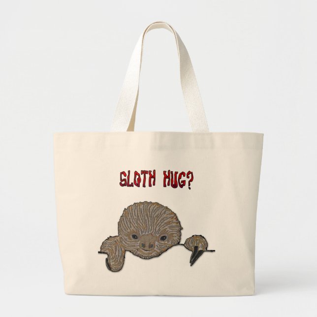 Grand Tote Bag Paresse de bébé d'étreinte de paresse (Devant)