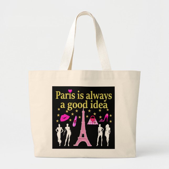 GRAND TOTE BAG PARIS EST TOUJOURS UNE BONNE IDÉE (Devant)