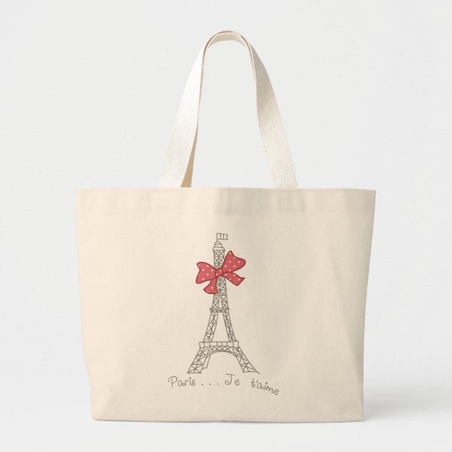 Grand Tote Bag Paris...Je t'aime (Devant)