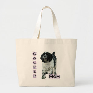 Grand Tote Bag Parti Cocker Spaniel Maman; Maman de Cocker Spanie