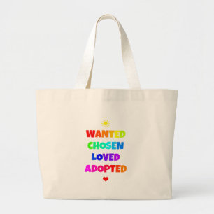 Grand Tote Bag Partie adoptée aimée choisie Recherchée de jour