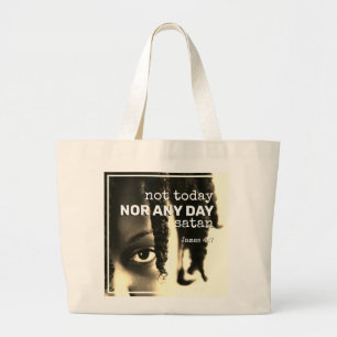 Grand Tote Bag Pas aujourd'hui Satan