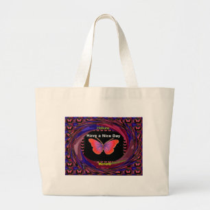 Grand Tote Bag Passez une belle journée avec Infinity Butterfly D