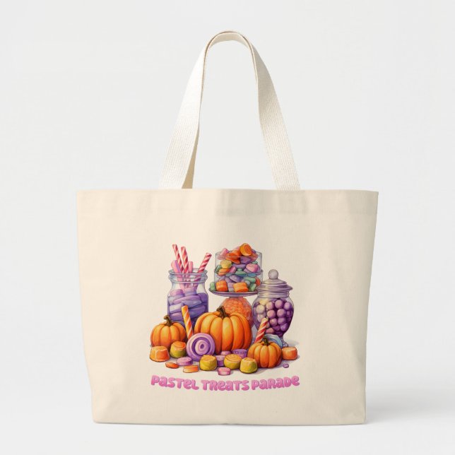 Grand Tote Bag Pastel Traitements Parade - Belle Bonbons & Citrou (Devant)