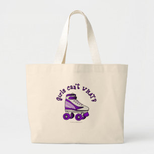 Grand Tote Bag Patinage de Roller Derby - Purple