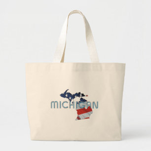 Grand Tote Bag Patriote du Michigan de PIÈCE EN T