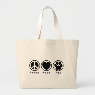 Grand Tote Bag Patte d'amour de paix
